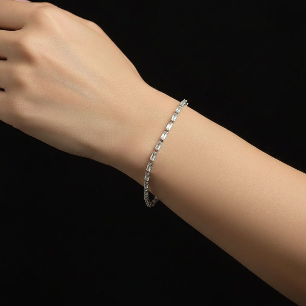 Diamond bracelet on a dark background