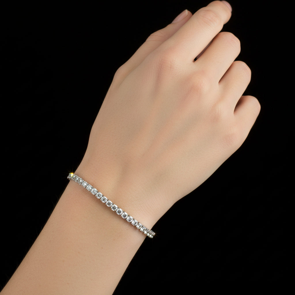 Diamond bracelet on a black background