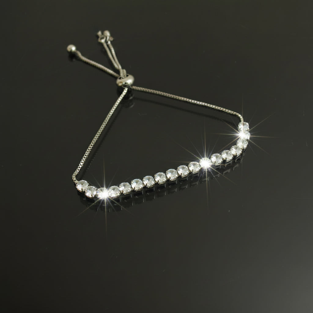 Bracelet with small beads on a dark background