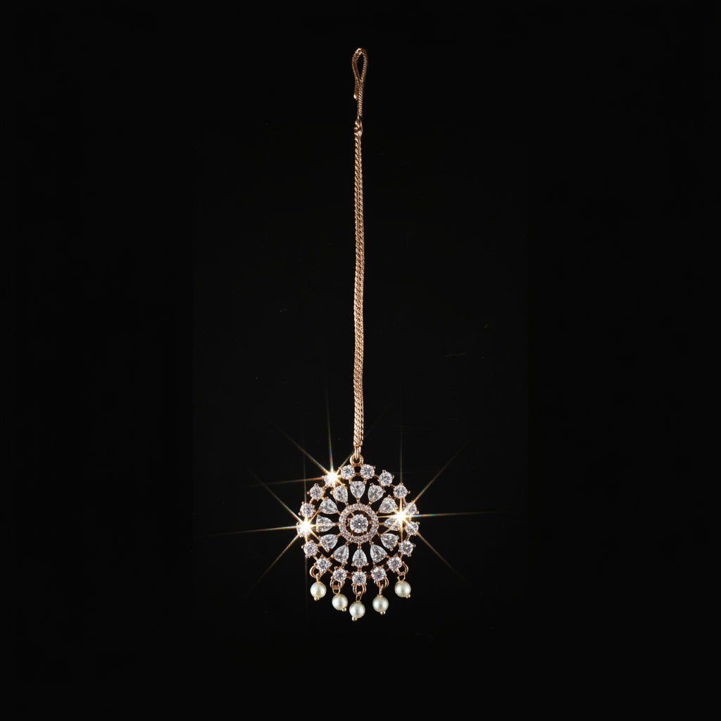 Jewelry pendant with intricate design on a dark background